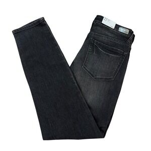 RSQ Womens 27 Black Vintage Mom Jeans Distressed Stretch Denim NEW